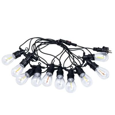 Гирлянда уличная в стиле ретро светодиодная мультиколор S14 на 10 LED ламп длиной 5 метров S14ML