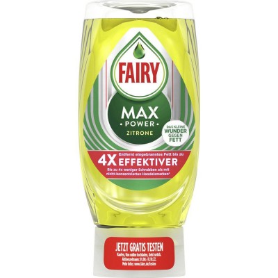 Концентрат для мытья посуды Fairy Max Power 370 мл, Гель средства для мытья посуды