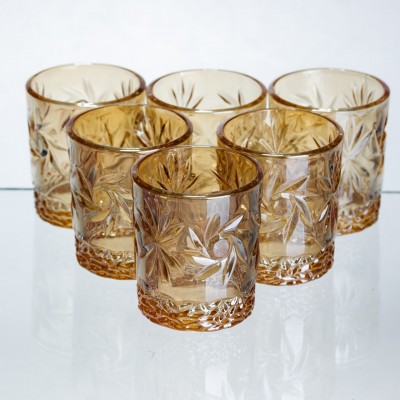 Набор рюмок для виски Shot glass 6 штук по 75 мл коричневый HP-17-39