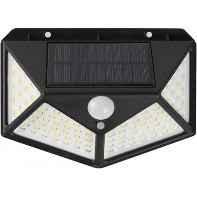 Уличный фонарь настенный 100 LED с датчиком движения и солнечной панелью для фасадов ворот двора HP-L-7
