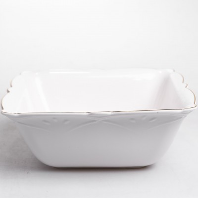 Салатница квадратная фарфоровая Pearl 20,5*20,5 см Yiwu HP-HK-C35