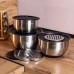 Набор мисок из нержавеющей стали с крышками и терками салатники из нержавейки 3 штуки 2.5 л/2 л/1.5 л