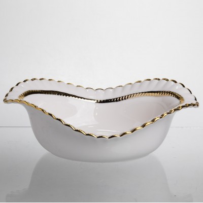 Салатница фарфоровая Sofia Gold 25 см Yiwu AP-23