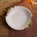 Салатница фарфоровая Aurelia 22*20*6 см круглая с золотым декором Yiwu YYSH1233