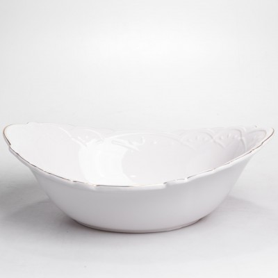 Салатница овальная фарфоровая Pearl 31,5*22*10 см Yiwu HP-HK-C33