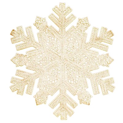 Коврик для сервировки стола Snowflake 38 см, золото HP-36327-13