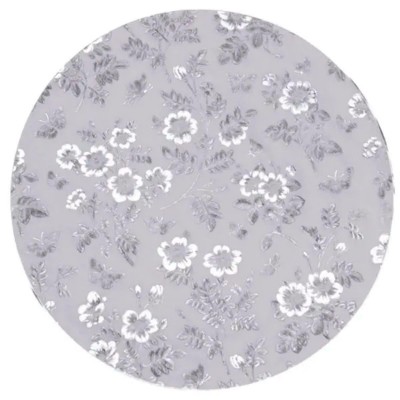 Коврик для сервировки стола Flowers 38 см, серебро HP-36327-12G