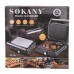Гриль контактный Sokany 2000 Вт с антипригарным покрытием SK204SS