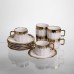 Чайный сервиз на 6 персон фарфоровый Golden Eye 80 мл Yiwu J2458