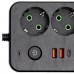 Сетевой фильтр-удлинитель 4 розетки 2xUSB-A 1xUSB-C 5м черный HP-5-48