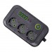 Сетевой фильтр кабель 4.75 м удлинитель F16 на 3 розетки 4 usb 2 type-c и кнопкой отключения Черный HP-5-22