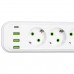 Сетевой фильтр-удлинитель 5 розеток 3xUSB-A 1xUSB-C 5м белый HP-5-39