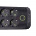 Сетевой фильтр 3 м удлинитель F06U на 6 розеток 4 USB 1 Type-C и кнопкой отключения Черный HP-5-24