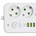 Сетевой фильтр-удлинитель 5 розеток 4xUSB-A 1xUSB-C 3м белая HP-5-49