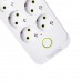 Сетевой фильтр 3 м удлинитель F06U на 6 розеток 4 USB 1 Type-C и кнопкой отключения Белый HP-5-23