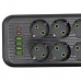 Сетевой фильтр-удлинитель 6 розеток 4 USB-A + 2USB Type-C 5м HP-5-54