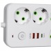Сетевой фильтр-удлинитель 4 розетки 2xUSB-A 1xUSB-C 3м белый HP-5-45