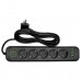 Сетевой фильтр-удлинитель 5 розеток 3xUSB-A 1xUSB-C 3м черный HP-5-42