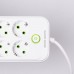 Сетевой фильтр 2.8 м удлинитель на 8 розеток с 3 USB 1 Type-C и кнопкой отключения F20U Белый HP-5-27