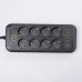 Сетевой фильтр 2.8 м удлинитель на 8 розеток с 3 USB 1 Type-C и кнопкой отключения F20U Черный HP-5-28