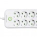 Сетевой фильтр-удлинитель 8 розеток 4xUSB-A 2xUSB-C 5м белая HP-5-55