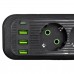 Сетевой фильтр-удлинитель 4 розетки 3xUSB-A 1xUSB-C 3м черный HP-5-38M