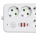 Сетевой фильтр-удлинитель 4 розетки 2xUSB-A 1xUSB-C 5м белый HP-5-47