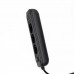 Сетевой фильтр черный с выключателем 3 розетки 3хUSB-A 3м HP-5-34