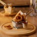 Корзинка сервировочная для подачи фри и снеков с соусницей 10.5×9×6 см из нержавеющей стали HP-19-10-S