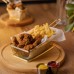 Корзина сервировочная для подачи фри и снеков 21х11.5х5.5 см из нержавеющей стали посуда для подачи Золото