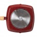 Алюминиевая сковорода-гриль 28 см со стеклянной крышкой Square Red MGC HP-4-462R