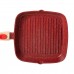 Алюминиевая сковорода-гриль 24 см со стеклянной крышкой Square Red MGC HP-4-461R