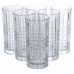 Набор стаканов Geometric Glass 6 штук по 300 мл с рельефным узором HP-17-3