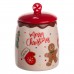 Банка для сыпучих продуктов с крышкой из фарфора 9×13 (см) Merry Christmas CR-1-42 Банка для сыпучих продуктов с крышкой из фарфора 9×13 (см) Merry Christmas CR-1-42