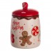 Банка для сыпучих продуктов с крышкой из фарфора 9×13 (см) Merry Christmas CR-1-42