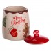 Банка для сыпучих продуктов с крышкой из фарфора 9×13 (см) Merry Christmas CR-1-42