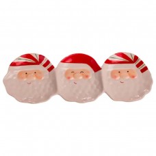 Блюдо сервировочное новогоднее для закусок Santa Claus 33.5×12.5 (см) из фарфора CR-1-33
