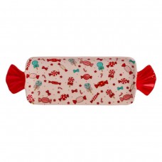 Блюдо сервировочное Merry Christmas 35×12.5 (см) прямоугольное с ручками из фарфора CR-1-29
