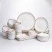 Столовый сервиз фарфоровый Ivory 32 предмета на 6 персон Yiwu SBW-32PVS