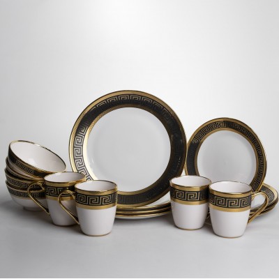 Столовый сервиз на 4 персоны фарфоровый Meander Yiwu WZW-16