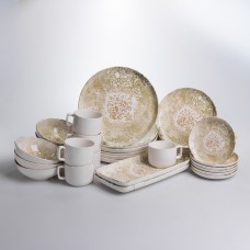 Столовый сервиз фарфоровый Baroque 32 предмета на 6 персон Yiwu YS02-011