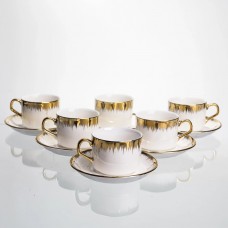 Чайный сервиз на 6 персон фарфоровый Golden Eye 150 мл Yiwu LMJ150