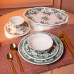 Столовый набор посуды 32 предмета на 6 персон Vintage Elegant фарфоровый Черный YY78-7A