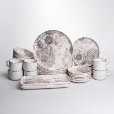 Столовый сервиз фарфоровый «Калейдоскоп» 32 предмета на 6 персон Yiwu YS02-008