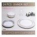 Столовый сервиз на 6 персон керамический розовый HP23414