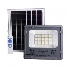 Уличный LED фонарь на солнечных батареях 28.5x24.2x6.5 см прожектор светодиодный уличный 225 LED 200 Вт с солнечной панелью