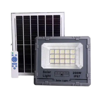 Уличный LED фонарь на солнечных батареях 28.5x24.2x6.5 см прожектор светодиодный уличный 225 LED 200 Вт с солнечной панелью