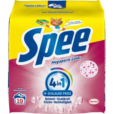 Порошок для стирки цветного белья Мегаперлы Spee, 19 стирок 1,14 кг