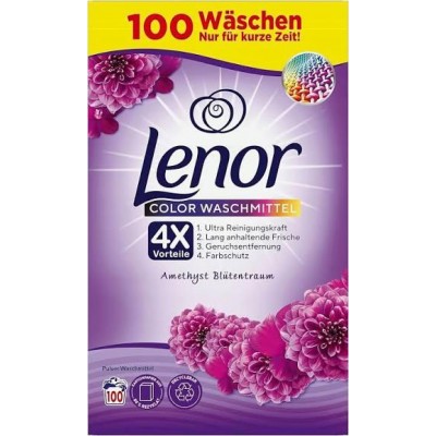 Стиральный порошок Lenor Color Amethyst для цветного белья, 6 кг, 100 стирок, Германия