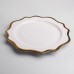 Тарелка сервировочная фарфоровая Antique White 25 см Yiwu HKPP-10